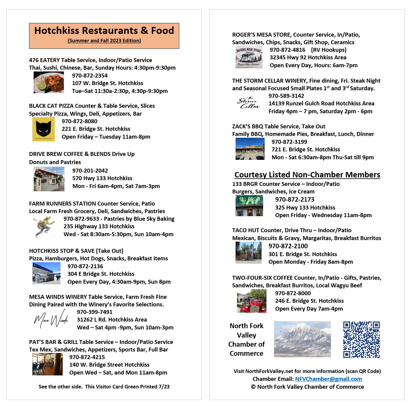 The North Fork Valley of Colorado website is published by the North